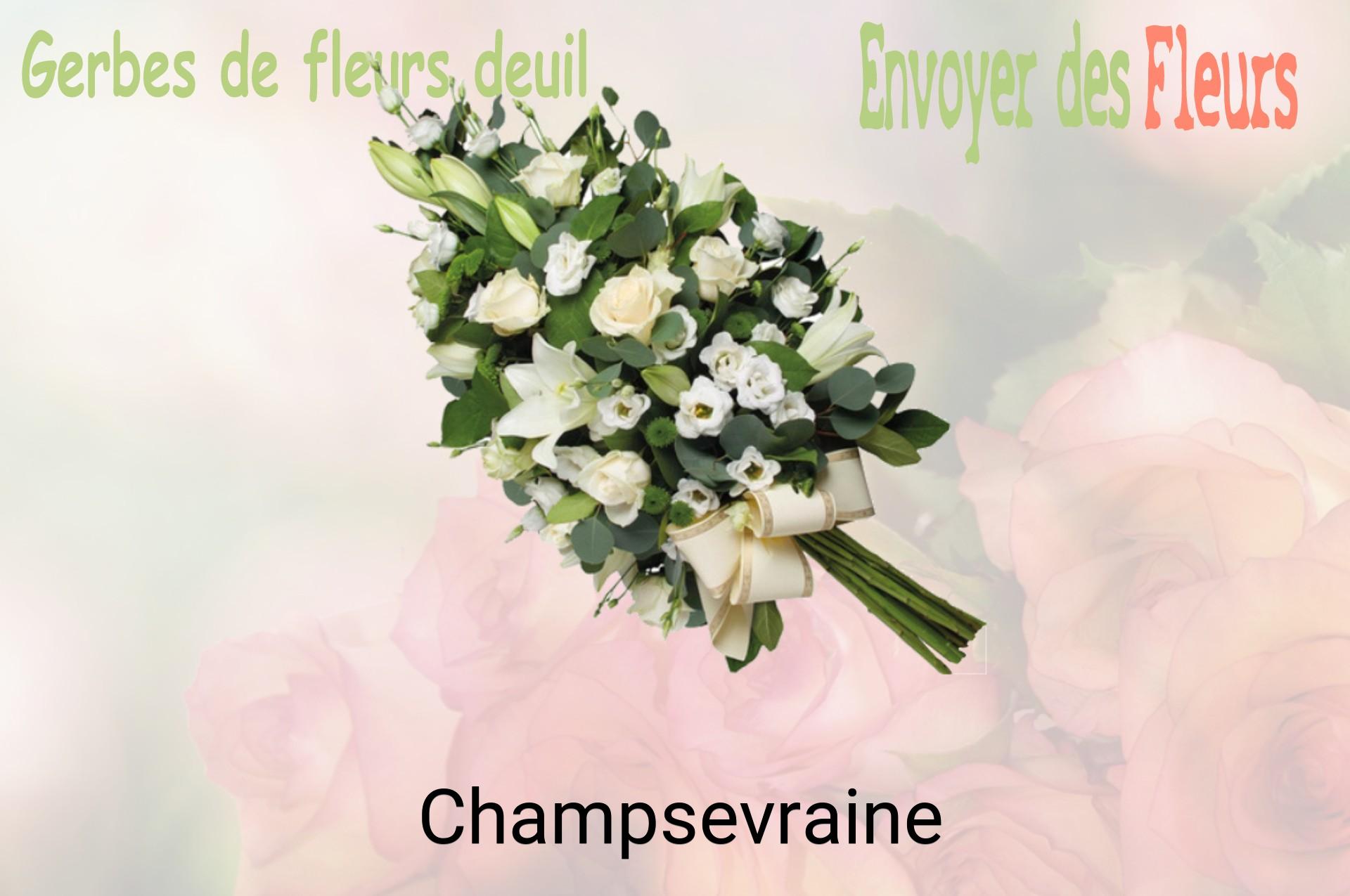 Gerbe de fleurs de deuil livrée à Champsevraine